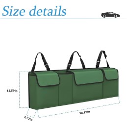 Car Trunk Organizer and Storage, Backseat Hanging Organizer for SUV, Truck, MPV, Waterproof, Collapsible Cargo Storage Bag with