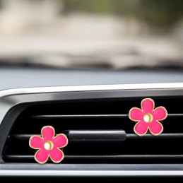 Frienda 6 Pcs Daisy Flower Air Vent Clip Air Freshener Outlet Clip Car Air Conditioning Clip Charm Car Inter Decor(Red, Pink,