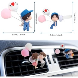 Frienda 6 Pcs Daisy Flower Air Vent Clip Air Freshener Outlet Clip Car Air Conditioning Clip Charm Car Inter Decor(Red, Pink,