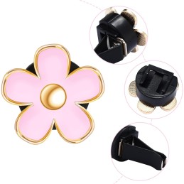 Frienda 6 Pcs Daisy Flower Air Vent Clip Air Freshener Outlet Clip Car Air Conditioning Clip Charm Car Inter Decor(Red, Pink,