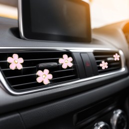 Frienda 6 Pcs Daisy Flower Air Vent Clip Air Freshener Outlet Clip Car Air Conditioning Clip Charm Car Inter Decor(Red, Pink,