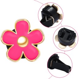 Frienda 6 Pcs Daisy Flower Air Vent Clip Air Freshener Outlet Clip Car Air Conditioning Clip Charm Car Inter Decor(Red, Pink,