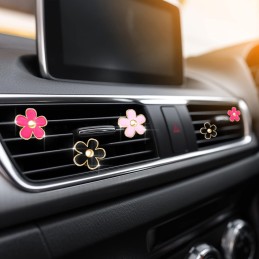 Frienda 6 Pcs Daisy Flower Air Vent Clip Air Freshener Outlet Clip Car Air Conditioning Clip Charm Car Inter Decor(Red, Pink,