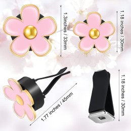 Frienda 6 Pcs Daisy Flower Air Vent Clip Air Freshener Outlet Clip Car Air Conditioning Clip Charm Car Inter Decor(Red, Pink,