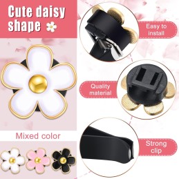 Frienda 6 Pcs Daisy Flower Air Vent Clip Air Freshener Outlet Clip Car Air Conditioning Clip Charm Car Inter Decor(Red, Pink,