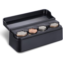 SINGARO Coin Holder for Car, Coin Change Organizer Compatible with Coins of Different Sizes, Dash-Mounted Holder Suitable for