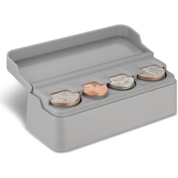 SINGARO Coin Holder for Car, Coin Change Organizer Compatible with Coins of Different Sizes, Dash-Mounted Holder Suitable for
