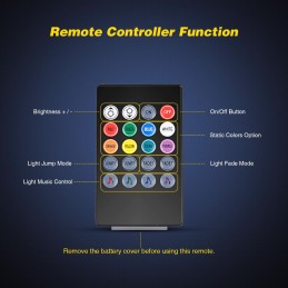 Nilight - TR-06 4PCS 48 LED Interior Lights DC 12V Multicolor Music Car Strip Light Under Dash Lighting Kit with Sound Active