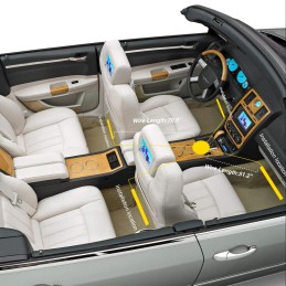 Nilight - TR-06 4PCS 48 LED Interior Lights DC 12V Multicolor Music Car Strip Light Under Dash Lighting Kit with Sound Active