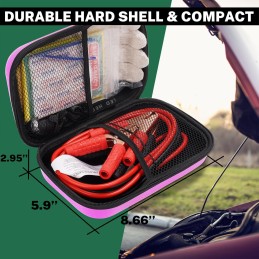 Roadside Assistance Emergency Kit Multipurpose Bag, Premium with Battery Jumper Cable Automotive Kit for Car,Vehicle, Truck or