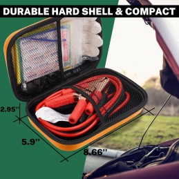 Roadside Assistance Emergency Kit Multipurpose Bag, Premium with Battery Jumper Cable Automotive Kit for Car,Vehicle, Truck or