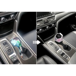 Ginsco Car Cup Holder Trash Can, Leakproof Mini Trash with Lid and 90 Bags, 2 Pack for Car and Home with 2 ABS Hooks, Black