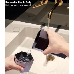 Ginsco Car Cup Holder Trash Can, Leakproof Mini Trash with Lid and 90 Bags, 2 Pack for Car and Home with 2 ABS Hooks, Black