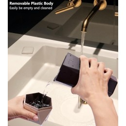 Ginsco Car Cup Holder Trash Can, Leakproof Mini Trash with Lid and 90 Bags, 2 Pack for Car and Home with 2 ABS Hooks, Black