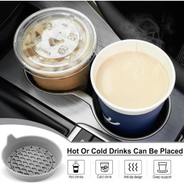 SINGARO Car Cup Holder Coaster, Silicone Cup Holder Insert, Universal Non-Slip Cup Holders, Car Accessories Interior for Women