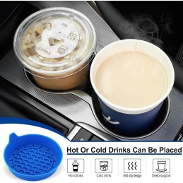 SINGARO Car Cup Holder Coaster, Silicone Cup Holder Insert, Universal Non-Slip Cup Holders, Car Accessories Interior for Women