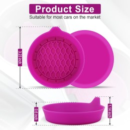 SINGARO Car Cup Holder Coaster, Silicone Cup Holder Insert, Universal Non-Slip Cup Holders, Car Accessories Interior for Women