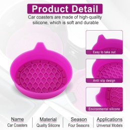 SINGARO Car Cup Holder Coaster, Silicone Cup Holder Insert, Universal Non-Slip Cup Holders, Car Accessories Interior for Women