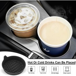 SINGARO Car Cup Holder Coaster, Silicone Cup Holder Insert, Universal Non-Slip Cup Holders, Car Accessories Interior for Women