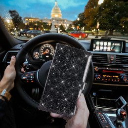 TOURSUIT Car Registration and Insurance Card Holder, Vehicle License Document Glove Box Compartment Organizer, Interior Car