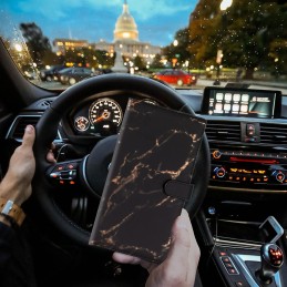 TOURSUIT Car Registration and Insurance Card Holder, Vehicle License Document Glove Box Compartment Organizer, Interior Car