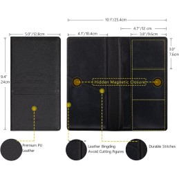 TOURSUIT Car Registration and Insurance Card Holder, Vehicle License Document Glove Box Compartment Organizer, Interior Car