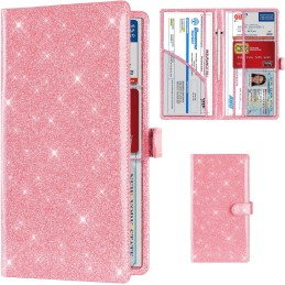 TOURSUIT Car Registration and Insurance Card Holder, Vehicle License Document Glove Box Compartment Organizer, Interior Car