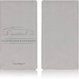 TOURSUIT Car Registration and Insurance Card Holder, Vehicle License Document Glove Box Compartment Organizer, Interior Car