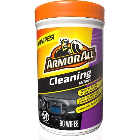 Armor All Car Cleaning Wipes, Wipes for Car Interior and Car Exterior, 90 Wipes Each