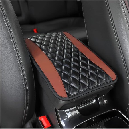 Car Center Console Cushion Pad, Universal Leather Waterproof Armrest Seat Box Cover Protector,Comfortable Car Decor Accessories