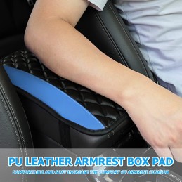 Car Center Console Cushion Pad, Universal Leather Waterproof Armrest Seat Box Cover Protector,Comfortable Car Decor Accessories