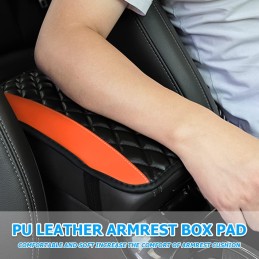 Car Center Console Cushion Pad, Universal Leather Waterproof Armrest Seat Box Cover Protector,Comfortable Car Decor Accessories