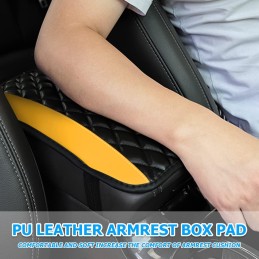 Car Center Console Cushion Pad, Universal Leather Waterproof Armrest Seat Box Cover Protector,Comfortable Car Decor Accessories