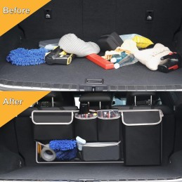 UYYE Trunk Hanging Organizer, Backseat Bag, Car Interior Accessories with 4 Pockets & 2 Mesh Pouches for Groceries, Will Provide