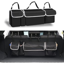 UYYE Trunk Hanging Organizer, Backseat Bag, Car Interior Accessories with 4 Pockets & 2 Mesh Pouches for Groceries, Will Provide