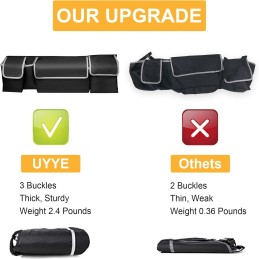 UYYE Trunk Hanging Organizer, Backseat Bag, Car Interior Accessories with 4 Pockets & 2 Mesh Pouches for Groceries, Will Provide