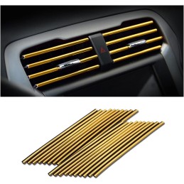 20 Pieces Car Air Conditioner Decoration Strip for Vent Outlet, Universal Waterproof Bendable Air Vent Outlet Trim Decoration,