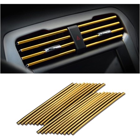 20 Pieces Car Air Conditioner Decoration Strip for Vent Outlet, Universal Waterproof Bendable Air Vent Outlet Trim Decoration,