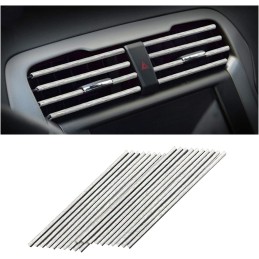 20 Pieces Car Air Conditioner Decoration Strip for Vent Outlet, Universal Waterproof Bendable Air Vent Outlet Trim Decoration,