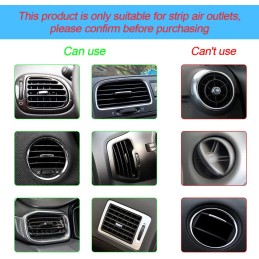 20 Pieces Car Air Conditioner Decoration Strip for Vent Outlet, Universal Waterproof Bendable Air Vent Outlet Trim Decoration,