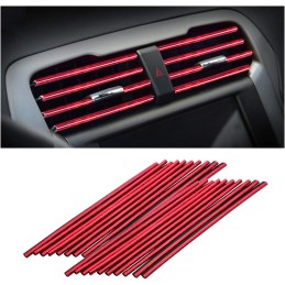20 Pieces Car Air Conditioner Decoration Strip for Vent Outlet, Universal Waterproof Bendable Air Vent Outlet Trim Decoration,