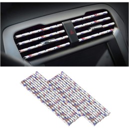 20 Pieces Car Air Conditioner Decoration Strip for Vent Outlet, Universal Waterproof Bendable Air Vent Outlet Trim Decoration,