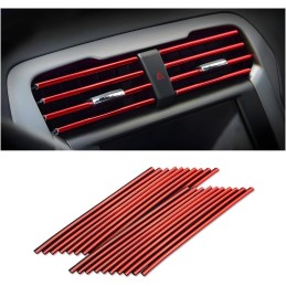 20 Pieces Car Air Conditioner Decoration Strip for Vent Outlet, Universal Waterproof Bendable Air Vent Outlet Trim Decoration,