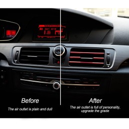 20 Pieces Car Air Conditioner Decoration Strip for Vent Outlet, Universal Waterproof Bendable Air Vent Outlet Trim Decoration,