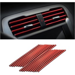 20 Pieces Car Air Conditioner Decoration Strip for Vent Outlet, Universal Waterproof Bendable Air Vent Outlet Trim Decoration,