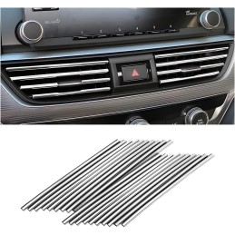 20 Pieces Car Air Conditioner Decoration Strip for Vent Outlet, Universal Waterproof Bendable Air Vent Outlet Trim Decoration,