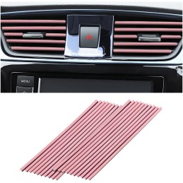 20 Pieces Car Air Conditioner Decoration Strip for Vent Outlet, Universal Waterproof Bendable Air Vent Outlet Trim Decoration,