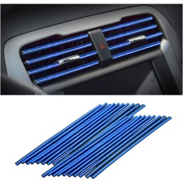 20 Pieces Car Air Conditioner Decoration Strip for Vent Outlet, Universal Waterproof Bendable Air Vent Outlet Trim Decoration,