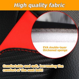 2PCS Car Seat Belt Cover, Carbon Fiber Seatbelt Shoulder Protection, Soft Car Seat Belt Strap Cushion Protect Your Neck and