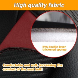2PCS Car Seat Belt Cover, Carbon Fiber Seatbelt Shoulder Protection, Soft Car Seat Belt Strap Cushion Protect Your Neck and